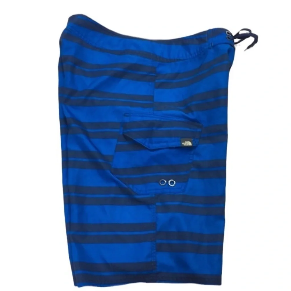 NORTH Face Melvich Stripe Swim Board Shorts UPF50 In Blue Size 30